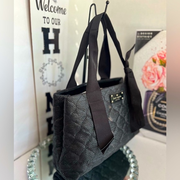 Kate Spade quilted Grosgrain Ribbon Bow Black tote bag - Picture 11 of 14
